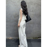 High Waist Wide Leg Pants Two-piece Suit Fashionable - Chic Angle
