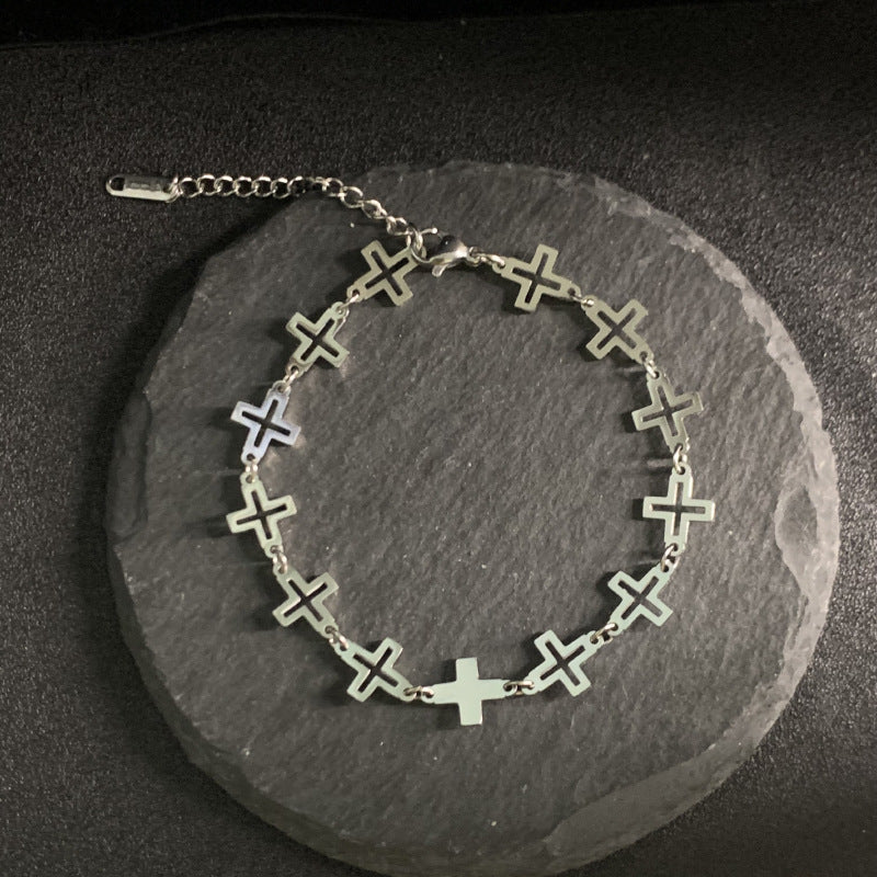 Cross Bracelet For Men And Women Retro Hip Hop - Chic Angle