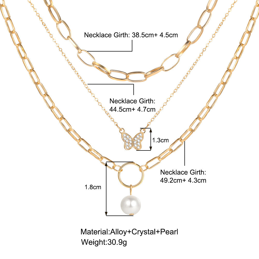 Chain Necklace Multi-layer Twin Necklace Women's Fashion - Chic Angle