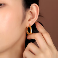 Outer Square And Inner Circle Hollow Out Ear Clip Simple Fashion - Chic Angle