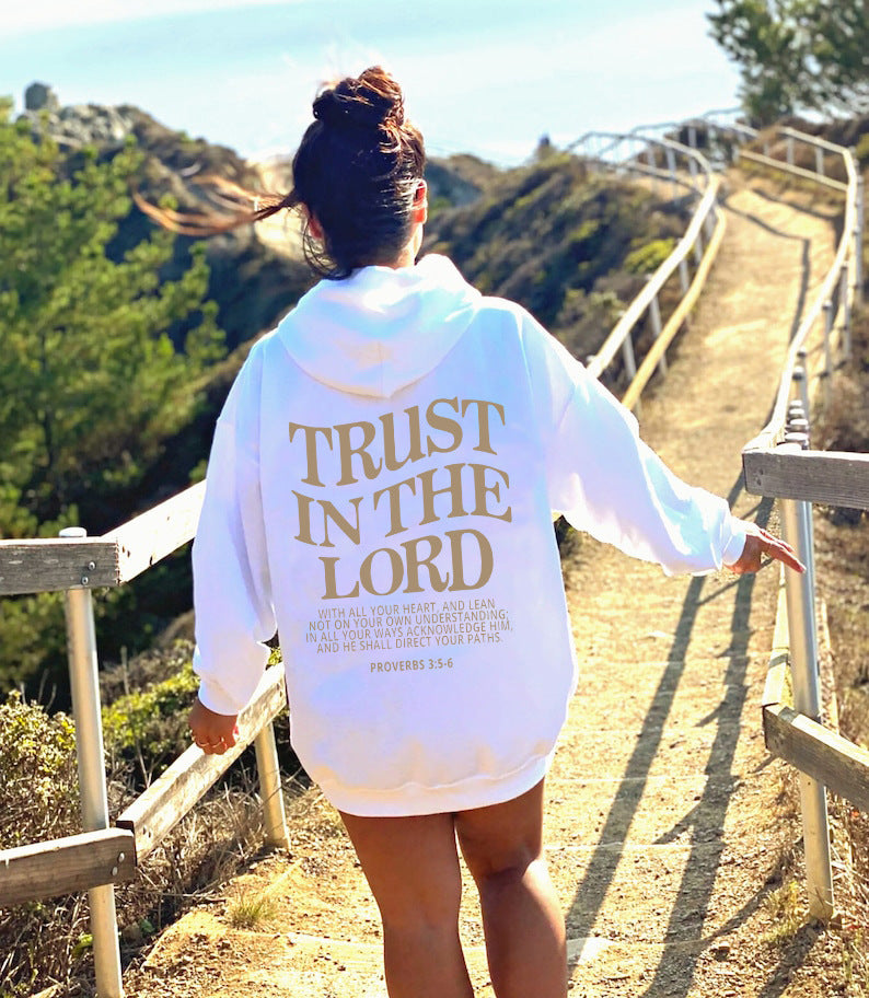 Letter Printed Hoodie Sports Long Sleeve Hoodie