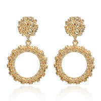 European And American Style Metal Round Earrings