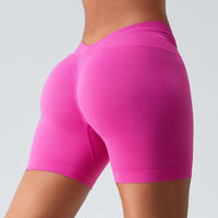 European And American Seamless Three-point Sports Shorts Women's Peach Hip Raise - Chic Angle