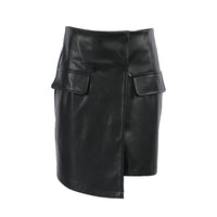 European And American Girl Leather Hip Skirt Female Punk Dark A Word
