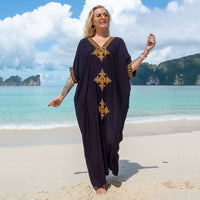 European And American New Satin Loose Fit Dress Vacation Casual Overlay Cover Up
