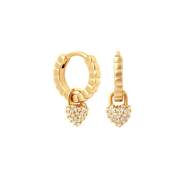 Silver Needle Special-interest Design Rhinestone Heart-shaped Earrings For Women