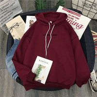 Korean Style Long Sleeve Casual Hooded Coat