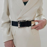 Black Belt Women's Elastic Elastic Needle Buckle Belt Fashion All-match Skirt Shirt Closed Waist Wide Waist Seal