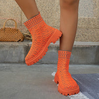 New Flying Woven Sports Independent Plus Size Women's Short Boots