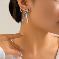 Fashion Personality Metal Bow Stud Earrings