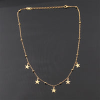 Female Stainless Steel Star Small Pendant Necklace - Chic Angle