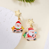 Christmas Earrings Women's Asymmetric Cartoon