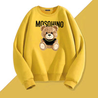 Bear Printed All-matching Couple's Tops