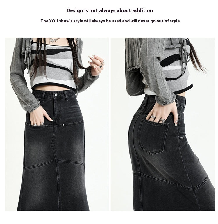 Fishtail Skirt High Waist Slimming A- Line Women