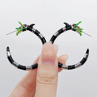 Zodiac Ornament Exaggerated Dripping Dragon Earrings