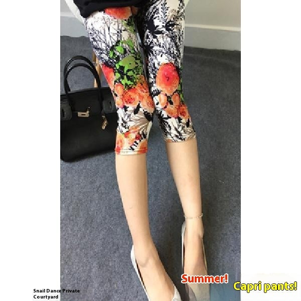 Summer Elastic Thin Slimming Cropped Pants