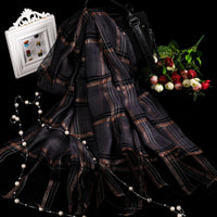 Autumn Winter New Women British Cashmere Checked Scarf Female 200x70 Double Side Warm Plaid Tassel Shawl Scarf