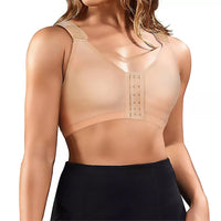 Women's Wireless Push-up Front Buckle Sports Bra