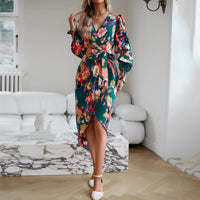Autumn Winter Elegant V-neck Dress