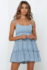Vacation Style Printing Slip Dress