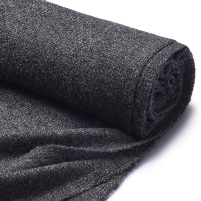High-end Cashmere Scarf Women Double-sided Solid Color