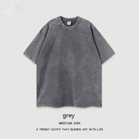 Women's American-style Distressed Linen Cotton Short Sleeve