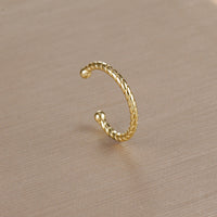 Simple Rhinestone-sensitive Alloy Double-layer Ear Clip