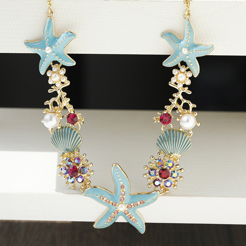Fashion Starfish Shell Clavicle Chain Female - Chic Angle