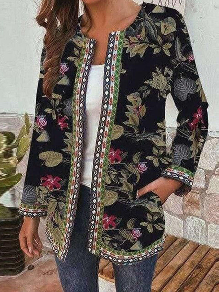 Retro Long Sleeve Coat Jacket Cardigan