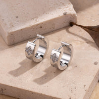 Titanium Steel Niche Retro Color Light Luxury Design Plum Blossom Zircon