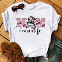 Vintage Print Letter Fashion Clothing Short-sleeved T-shirt