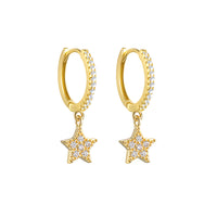Women's Geometric Stars Diamond Personalized Earrings