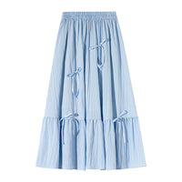 French Ballet Style Bow Layered Cake Dress Skirt For Women