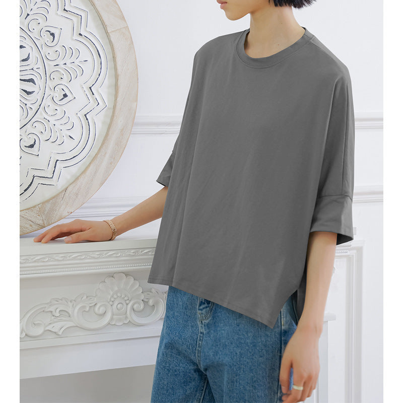 Loose-fitting Pure Cotton T-shirt Women's Large Version