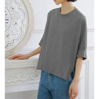 Loose-fitting Pure Cotton T-shirt Women's Large Version
