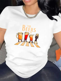 3D Digital Printed Casual Round Neck Short Sleeved Shirt
