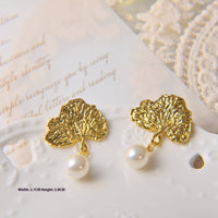Simple Flower Pearl Earrings Fancy Fancy Light Luxury Earrings