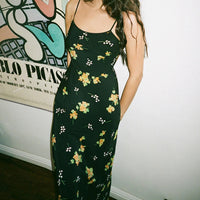 Sexy Printed V-neck Halter Strap Maxi Dress