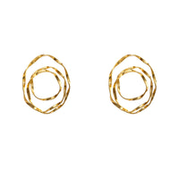 Style Exaggerated Big Circle Three-dimensional Twisted Personality Ear Studs Cold Style High Sense
