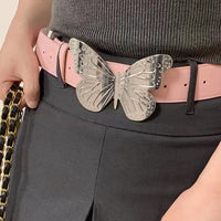 Women's Metal Large Butterfly Belt Simple Vintage Belt Sweet Trend Accessory