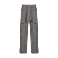 Retro Grey Work Jeans For Women European-american Style