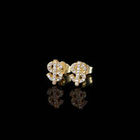 Simple Personality Copper Earrings Studded With Zircon