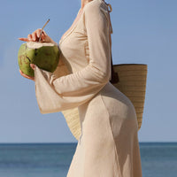 Fashionable Elegant Slim-fit Flared Sleeves Sheath Dress