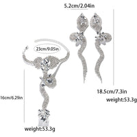 Niche Design Rhinestone Snake Earrings