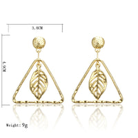 Simple Temperament Leaf Drop Earrings