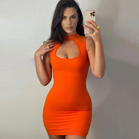 Sexy Hollow Cheongsam-style Hip Dress