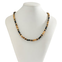 Men's Bohemian Wooden Bead Stitching Beaded Necklace - Chic Angle