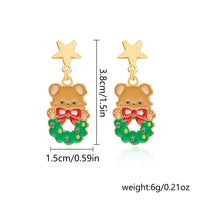 Christmas Earrings Women's Asymmetric Cartoon