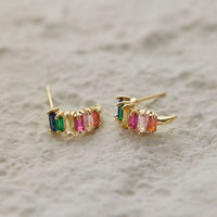 Color Zircon Integrated Mosquito Coil Ear Clip Women