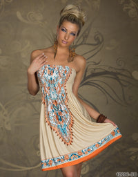 Women's Wrap Print Midi Skirt Bohemian